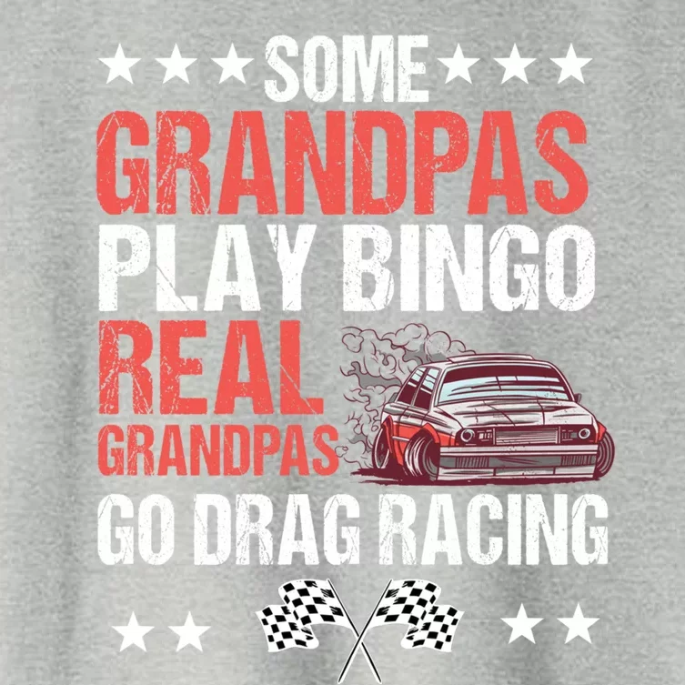 Drag Car Racing Auto Race Automobile Racer Grandfather Gift Women's Crop Top Tee