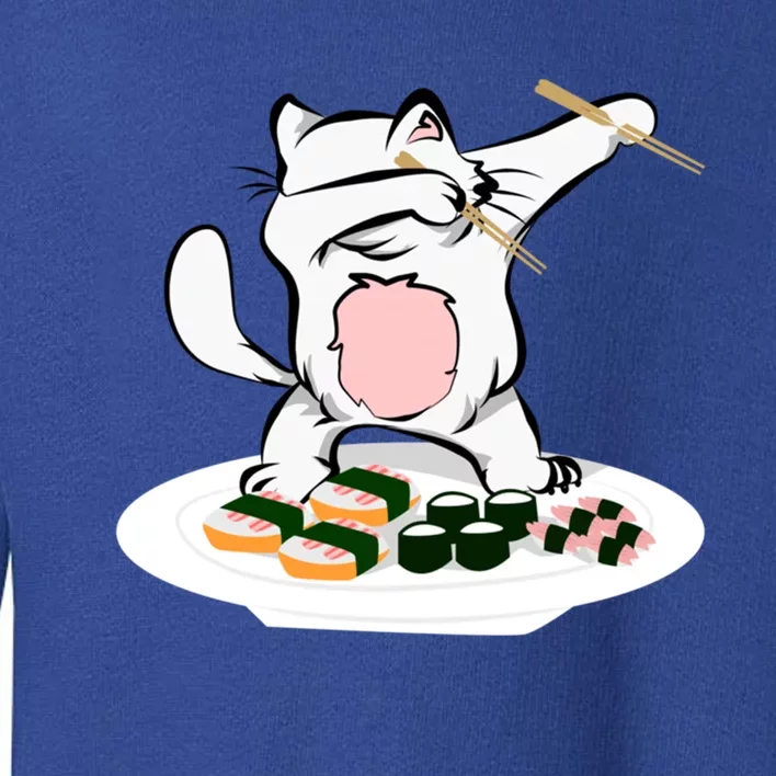 Dabbing Cagift Sushi Chef Cat Funny Kitty Gift Toddler Sweatshirt