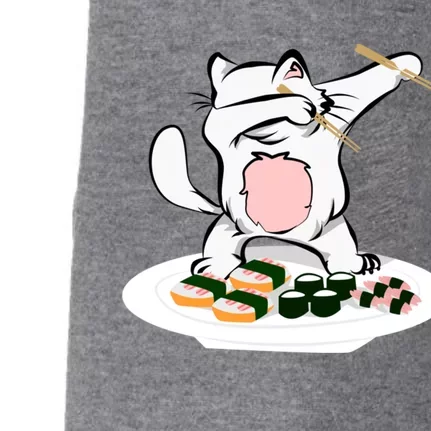 Dabbing Cagift Sushi Chef Cat Funny Kitty Gift Doggie 3-End Fleece Hoodie