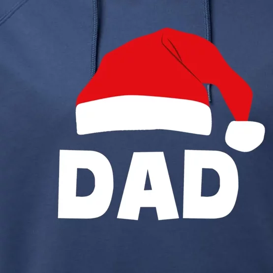 Dad Christmas Santas Hat Great Gift Performance Fleece Hoodie