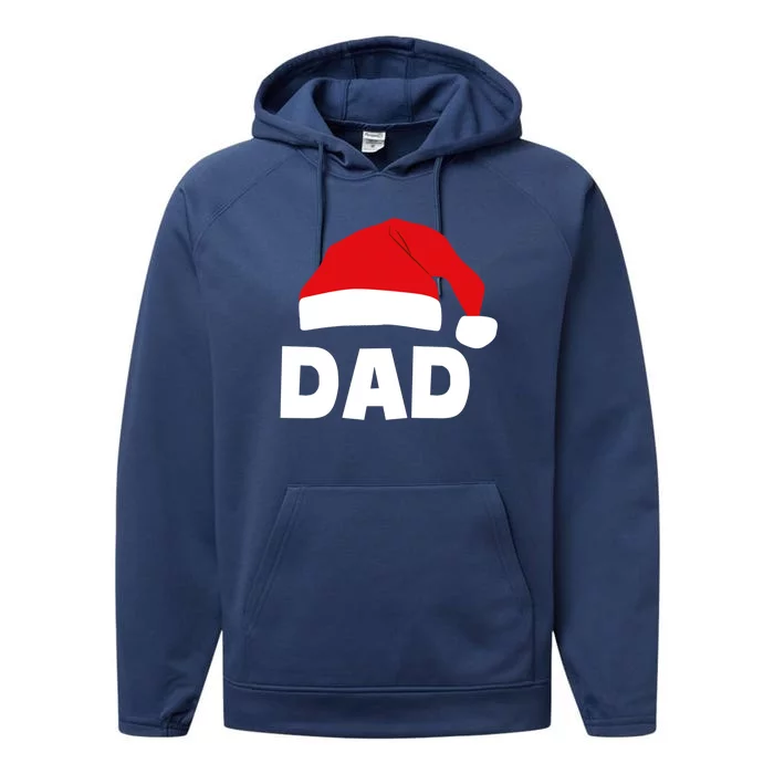 Dad Christmas Santas Hat Great Gift Performance Fleece Hoodie