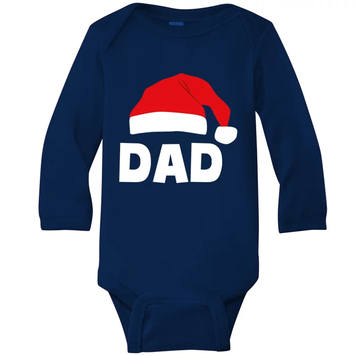 Dad Christmas Santas Hat Great Gift Baby Long Sleeve Bodysuit