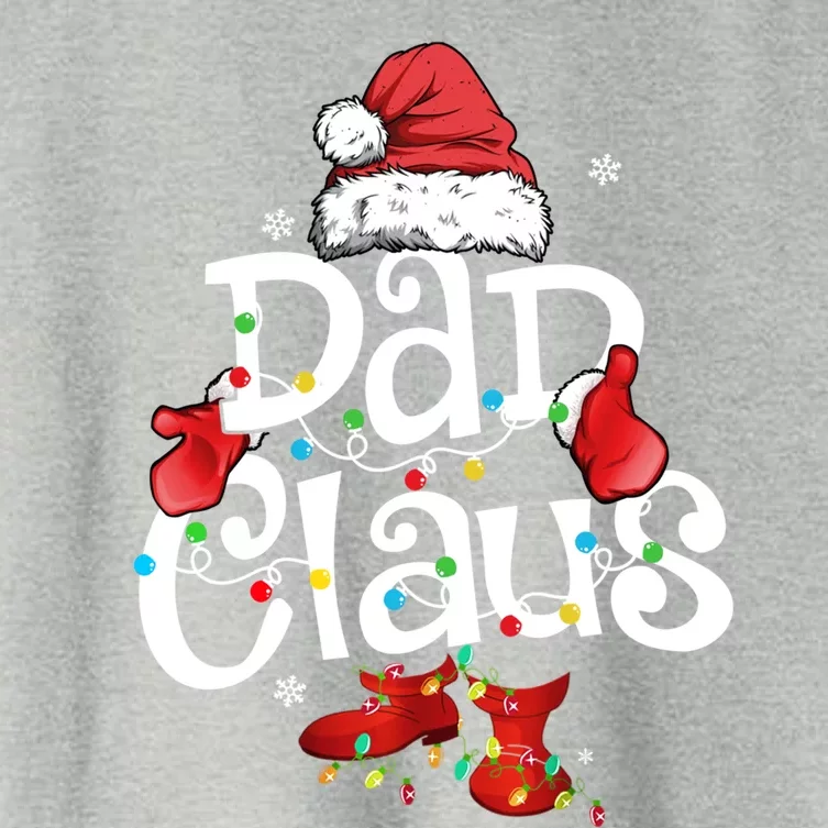 Dad Claus Santa Funny Christmas Pajama Matching Family Meaningful Gift Women's Crop Top Tee