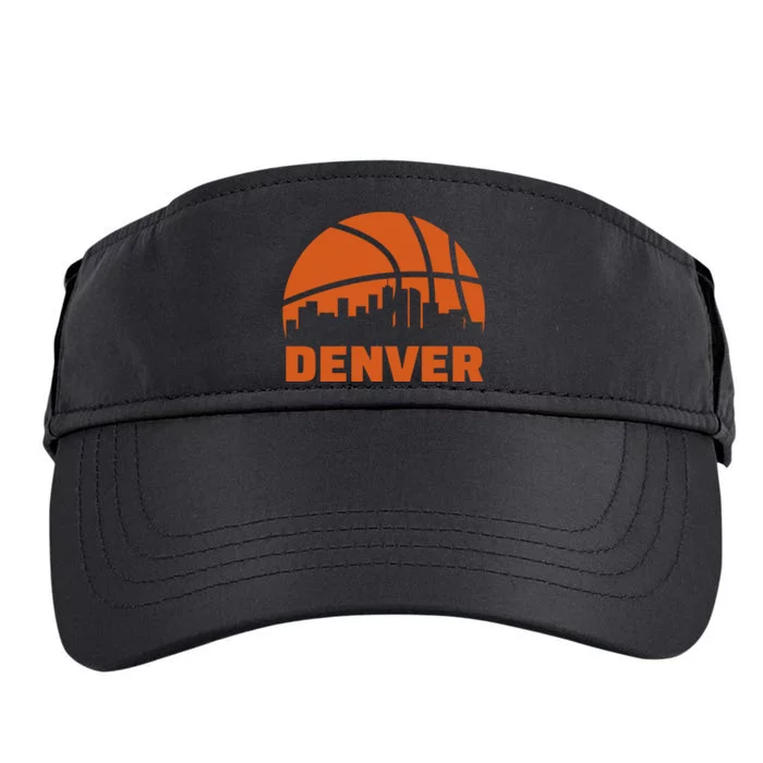 Denver City Skyline Colorado Basketball Fan Jersey Adult Drive Performance Visor