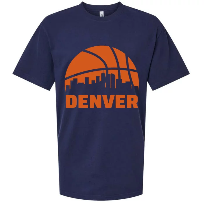 Denver City Skyline Colorado Basketball Fan Jersey Sueded Cloud Jersey T-Shirt