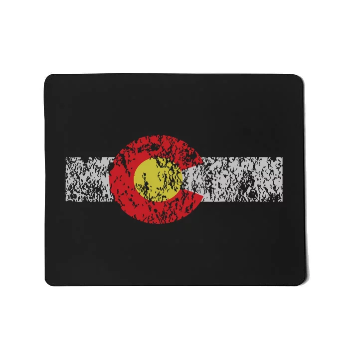 Distressed Colorado State Flag Denver Co Patriotic Mousepad