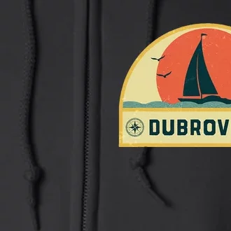 Dubrovnik Croatia Sailing Vacation Full Zip Hoodie