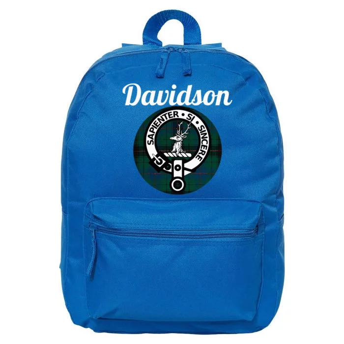 Davidson Clan Scottish Name Coat Of Arms Tartan 16 in Basic Backpack