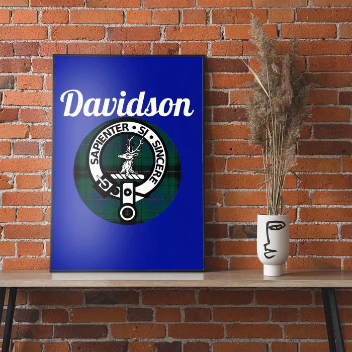 Davidson Clan Scottish Name Coat Of Arms Tartan Poster