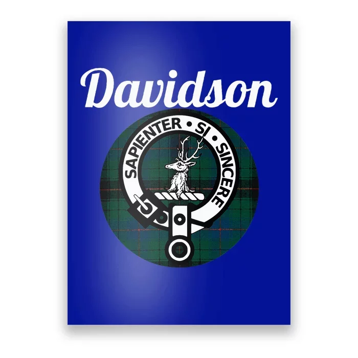 Davidson Clan Scottish Name Coat Of Arms Tartan Poster