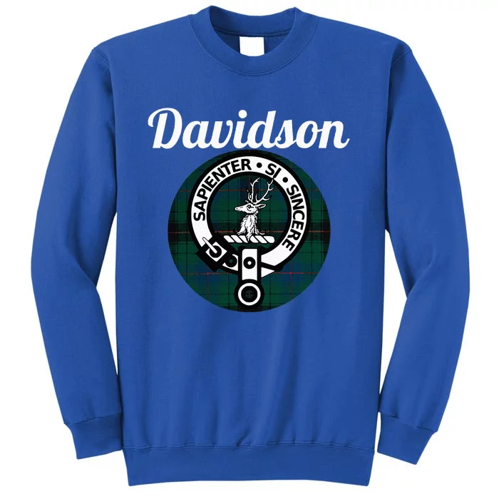 Davidson Clan Scottish Name Coat Of Arms Tartan Tall Sweatshirt