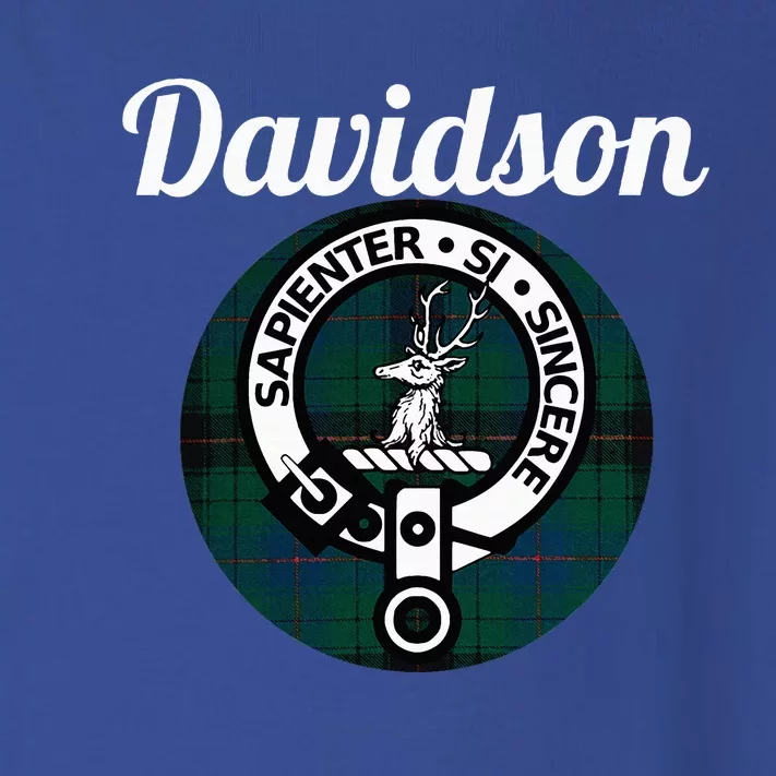 Davidson Clan Scottish Name Coat Of Arms Tartan Toddler Long Sleeve Shirt