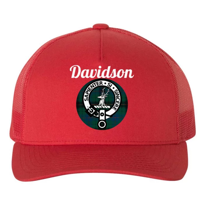 Davidson Clan Scottish Name Coat Of Arms Tartan Yupoong Adult 5-Panel Trucker Hat