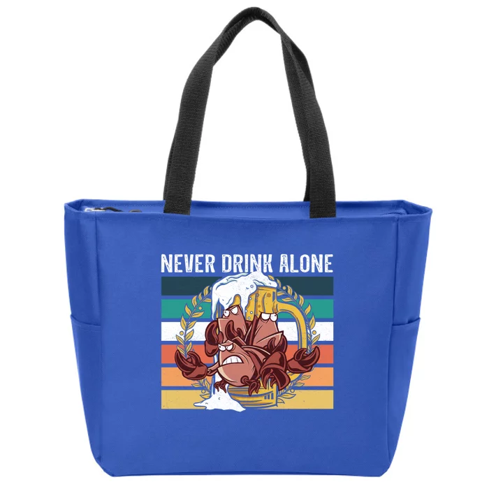 Dungeness Crab Seafood Ing Beer Er Crab And Beer Gift Zip Tote Bag