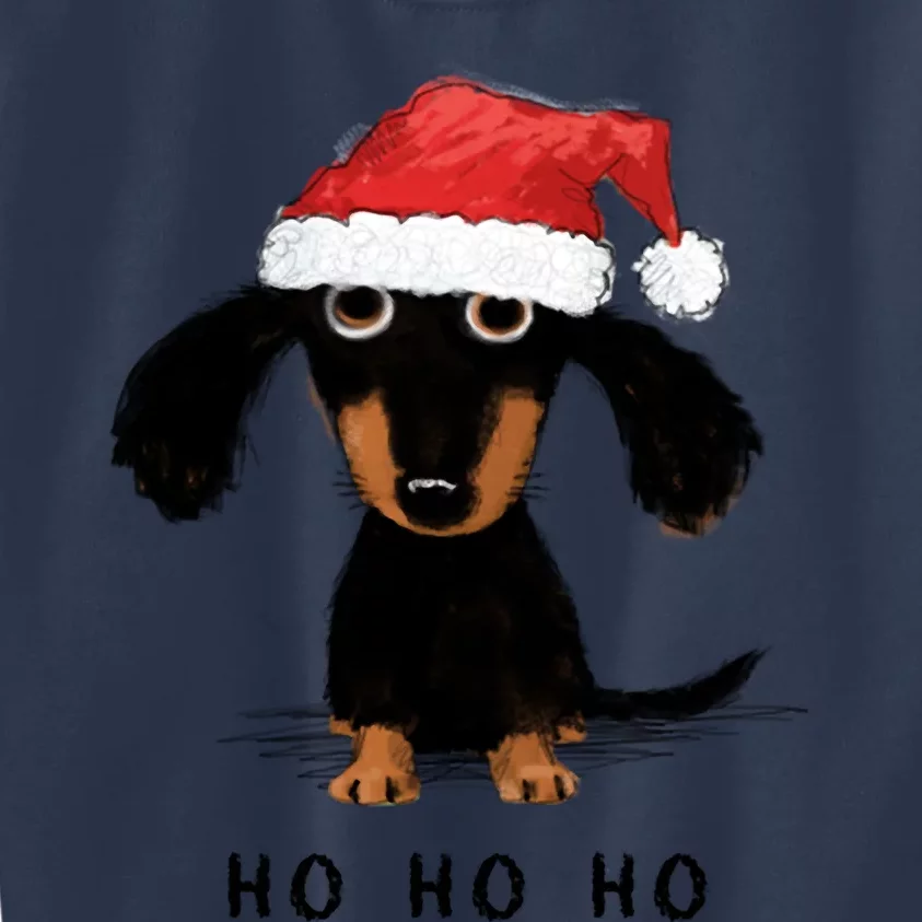 Doxie Clause Santa Dachshund Funny Wiener Dog Christmas Classic Kids Sweatshirt