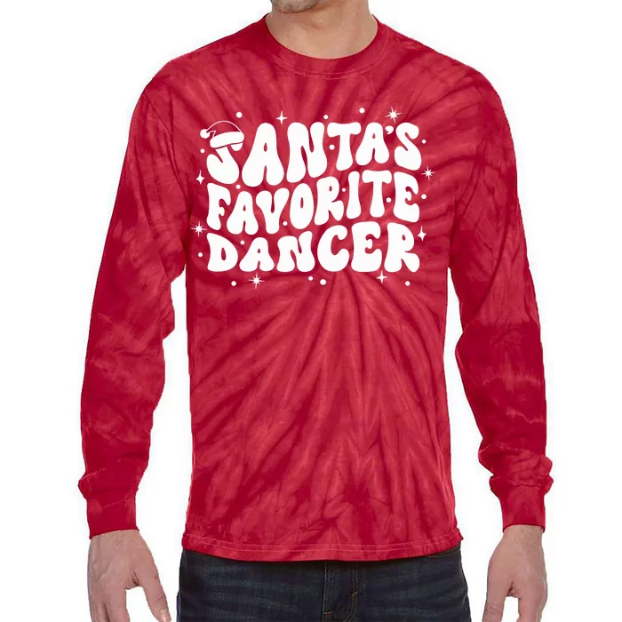 Dancer Christmas Santa Favorite Dancer Tie-Dye Long Sleeve Shirt