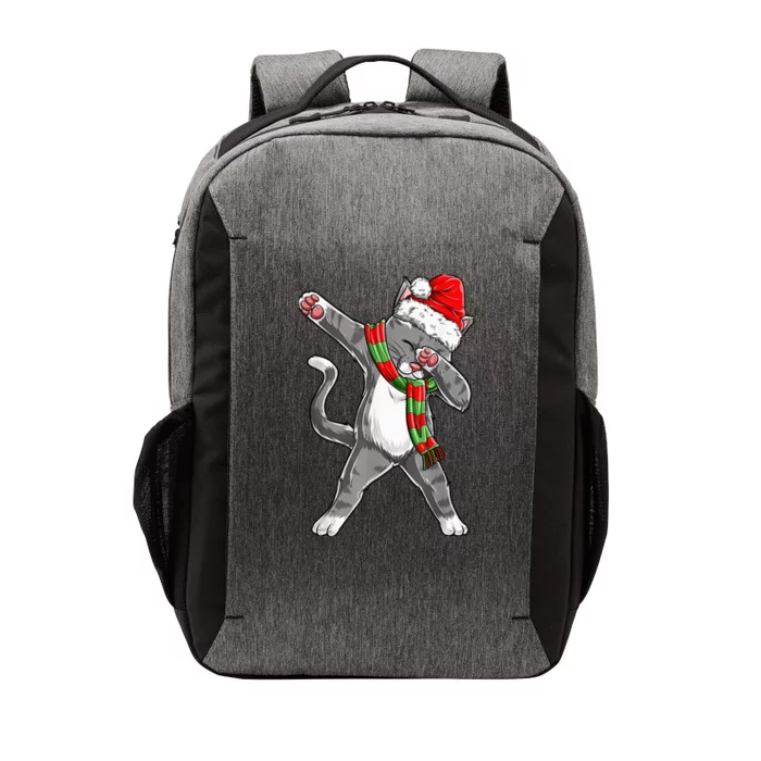 Dabbing Cat Santa Christmas Gift Kid Boy Girls Catmas Xmas Vector Backpack