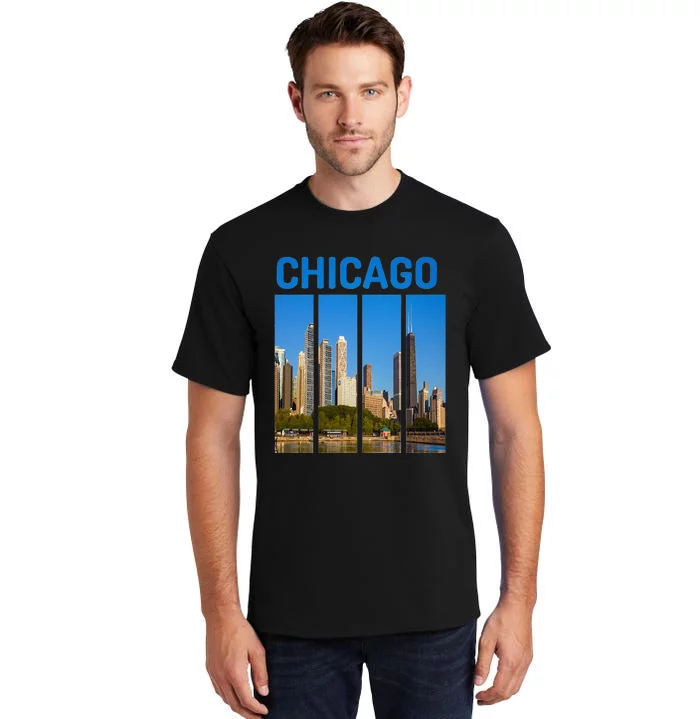 Downtown Chicago Skyline Souvenirs State Illinois Tall T-Shirt