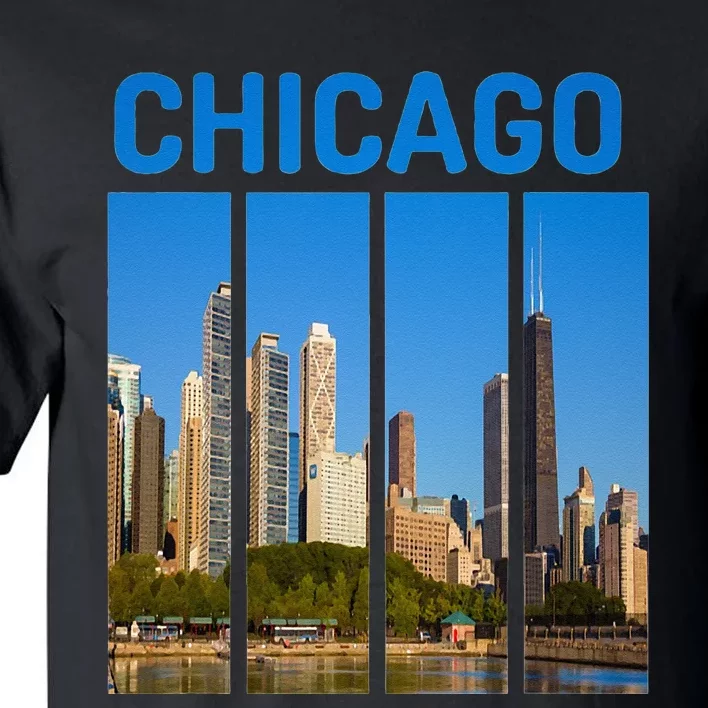 Downtown Chicago Skyline Souvenirs State Illinois Tall T-Shirt