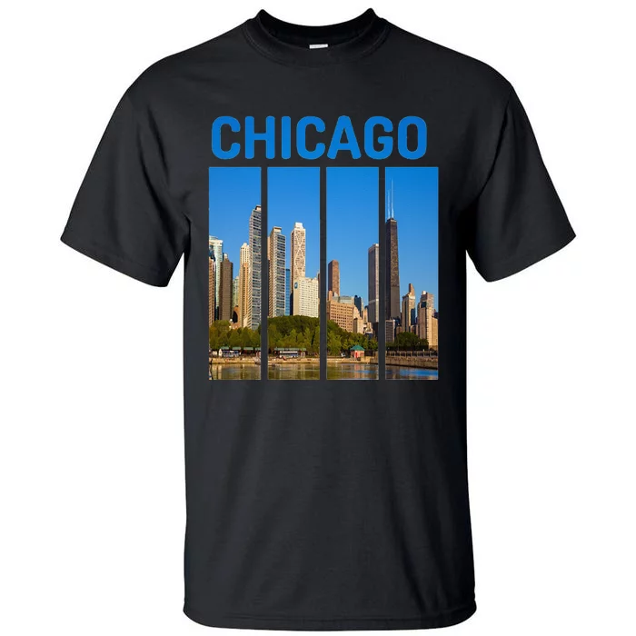 Downtown Chicago Skyline Souvenirs State Illinois Tall T-Shirt