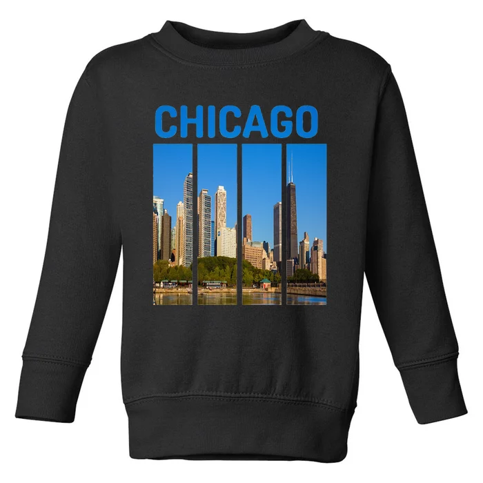 Downtown Chicago Skyline Souvenirs State Illinois Toddler Sweatshirt