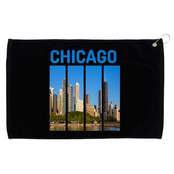 Downtown Chicago Skyline Souvenirs State Illinois Grommeted Golf Towel