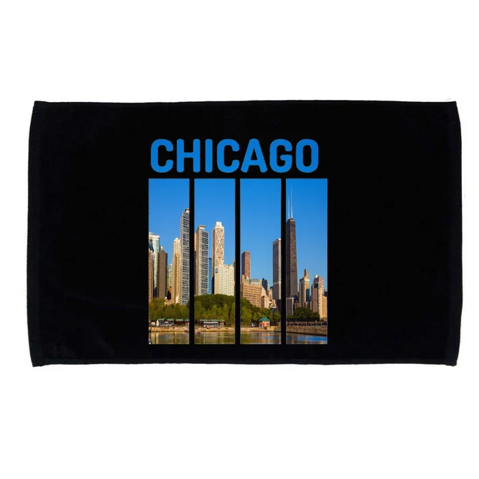 Downtown Chicago Skyline Souvenirs State Illinois Microfiber Hand Towel