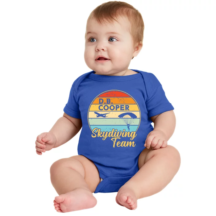 Db Cooper Skydiving Team 1971 Vintge Skyjacking History Gift Baby Bodysuit