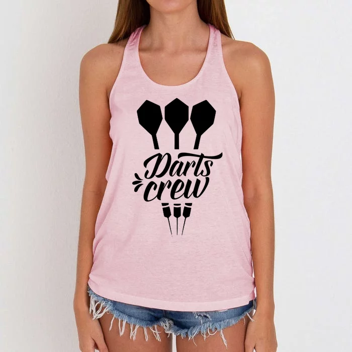 Darts Crew Squad Dart Team Gift Women's Knotted Racerback Tank