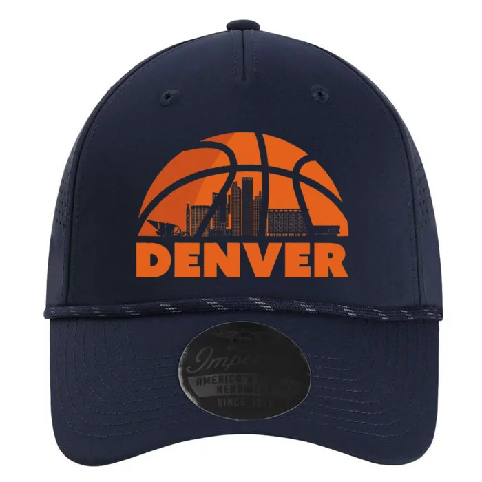 Denver City Skyline Colorado Basketball Fan Jersey Performance The Dyno Cap