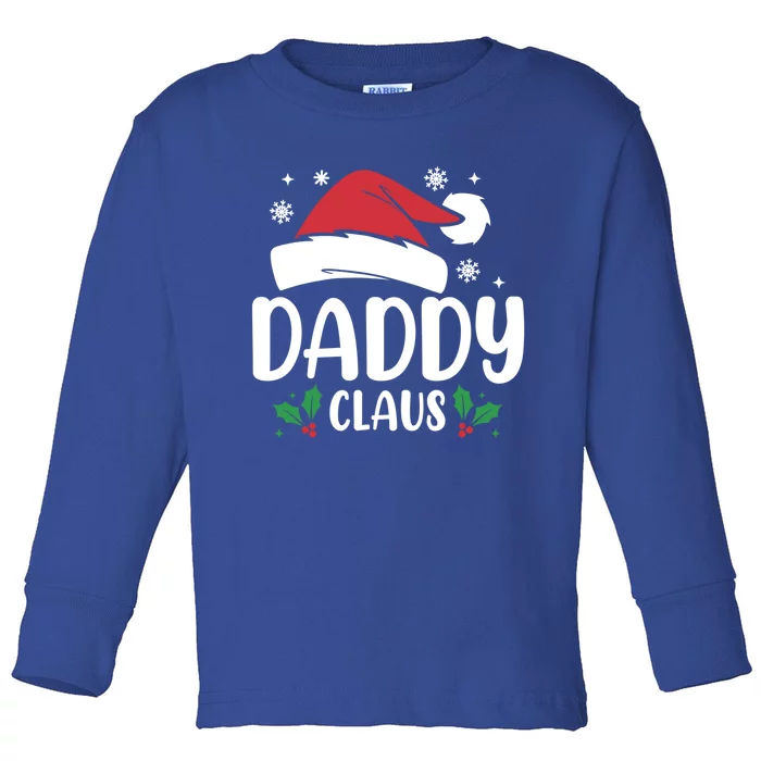 Daddy Claus Santa Hat Matching Family Christmas Cool Gift Toddler Long Sleeve Shirt