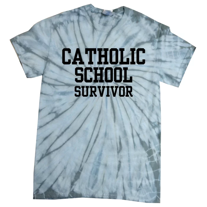 Doublecrossclothingco Catholic School Survivor Tie-Dye T-Shirt