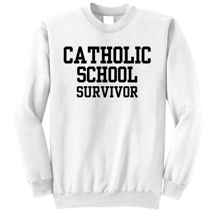 Doublecrossclothingco Catholic School Survivor Sweatshirt