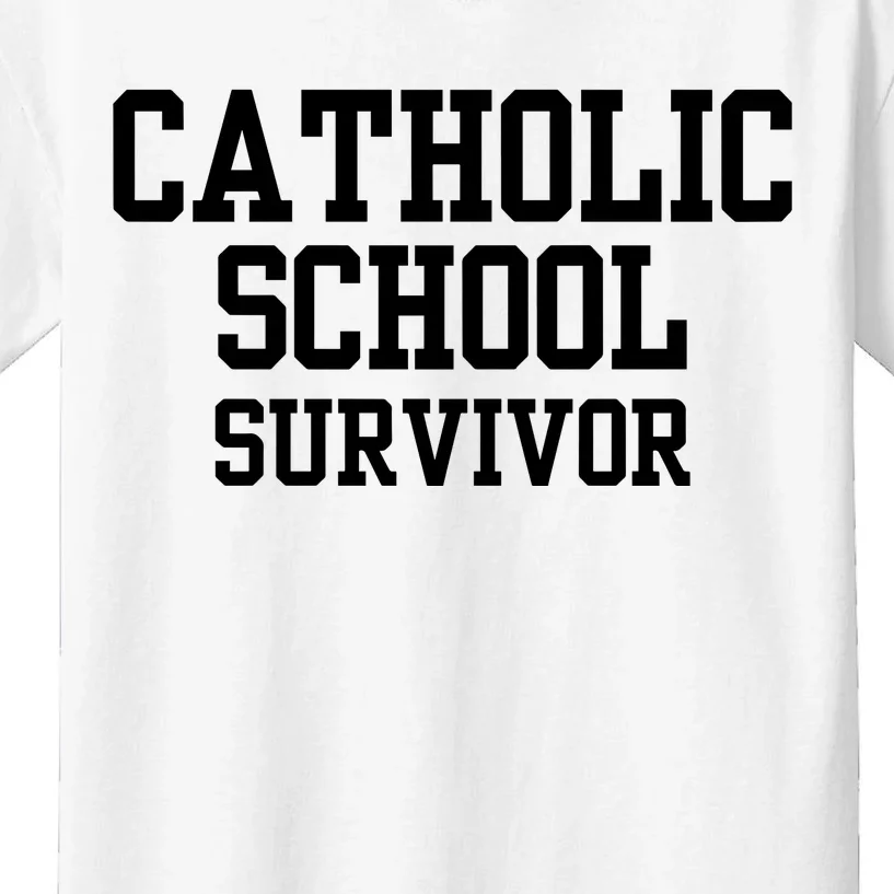 Doublecrossclothingco Catholic School Survivor Kids T-Shirt