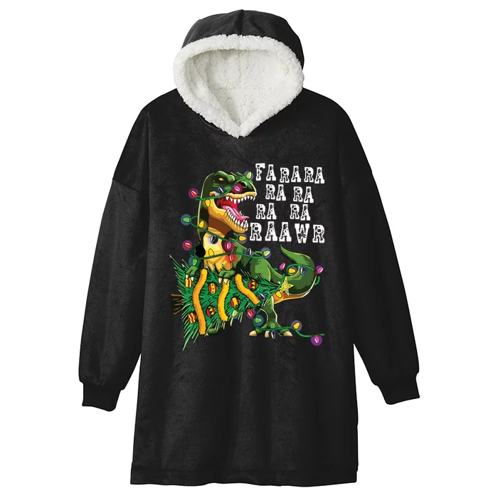 Dinosaur Christmas Shirts Fa Ra Rawr Tree Rex Boy Xmas Gift Hooded Wearable Blanket