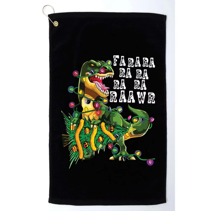 Dinosaur Christmas Shirts Fa Ra Rawr Tree Rex Boy Xmas Gift Platinum Collection Golf Towel