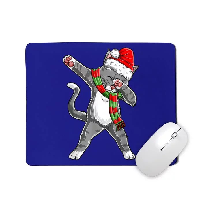 Dabbing Cat Santa Christmas Gift Boys Girls Catmas Xmas Gift Mousepad