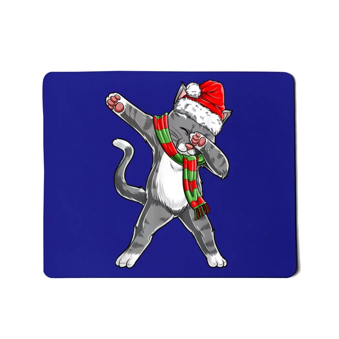 Dabbing Cat Santa Christmas Gift Boys Girls Catmas Xmas Gift Mousepad