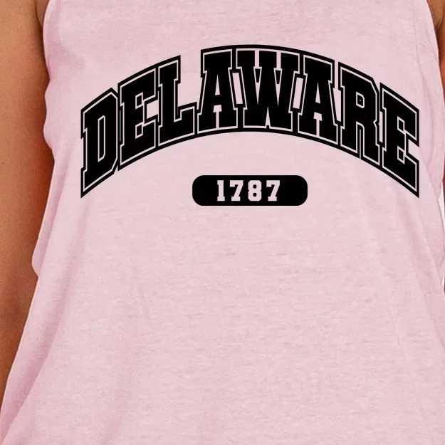 Delaware Collegiate Style 1787 Women's Knotted Racerback Tank