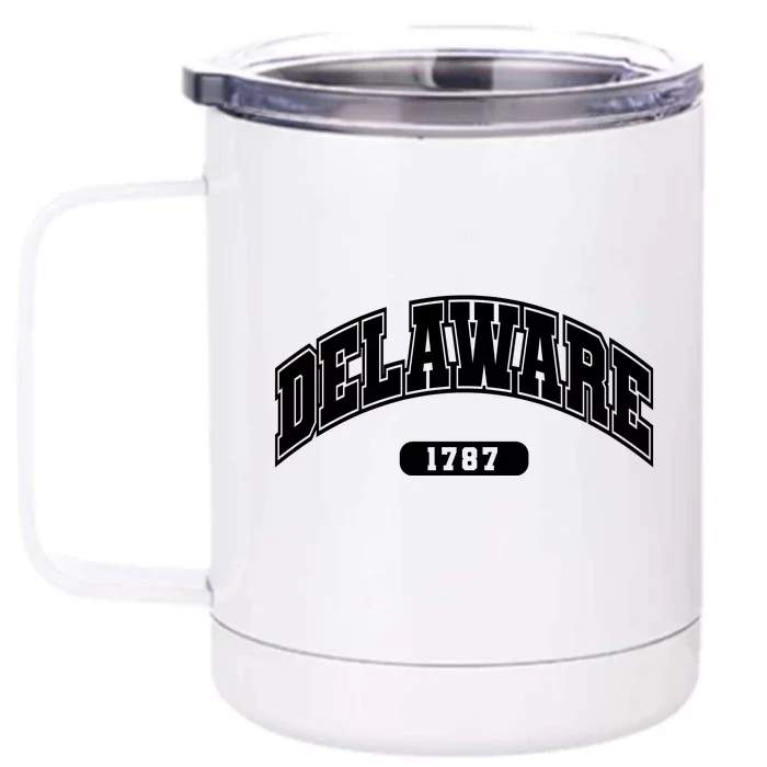 Delaware Collegiate Style 1787 Front & Back 12oz Stainless Steel Tumbler Cup