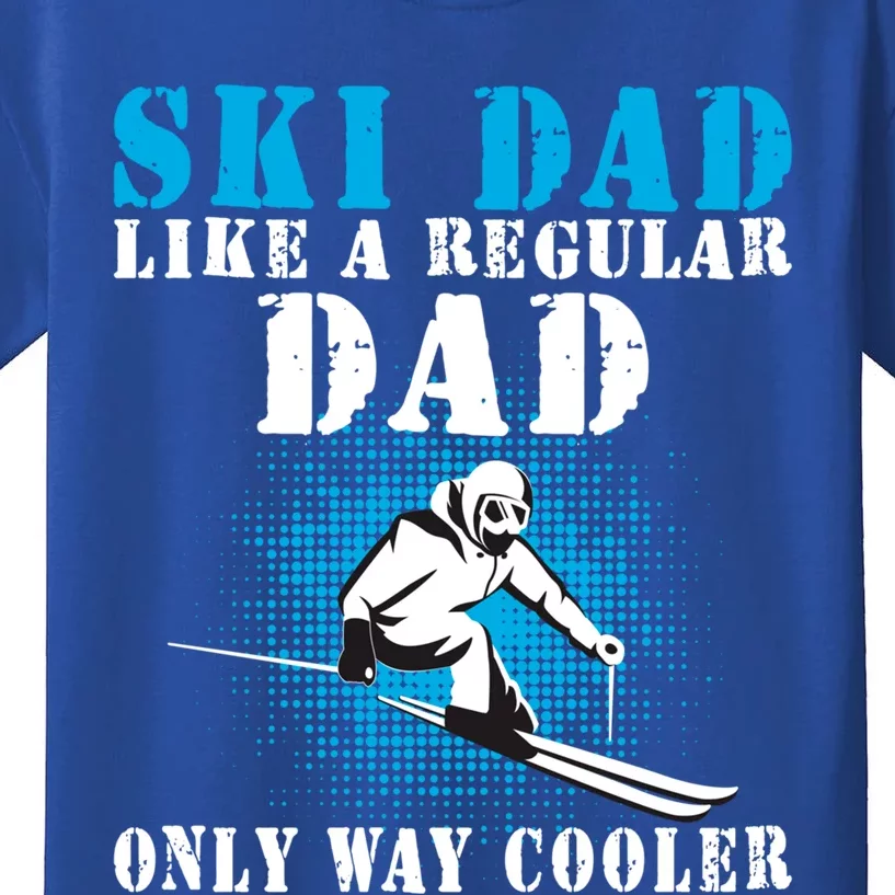 Distressed Cool Ski Dad Skiing Winter Sports Skier Father Gift Kids T-Shirt