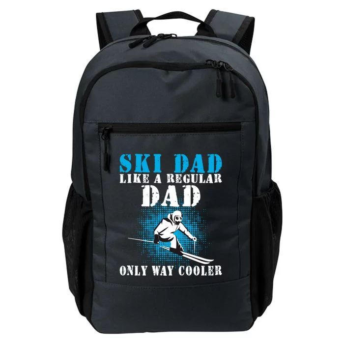 Distressed Cool Ski Dad Skiing Winter Sports Skier Father Gift Daily Commute Backpack