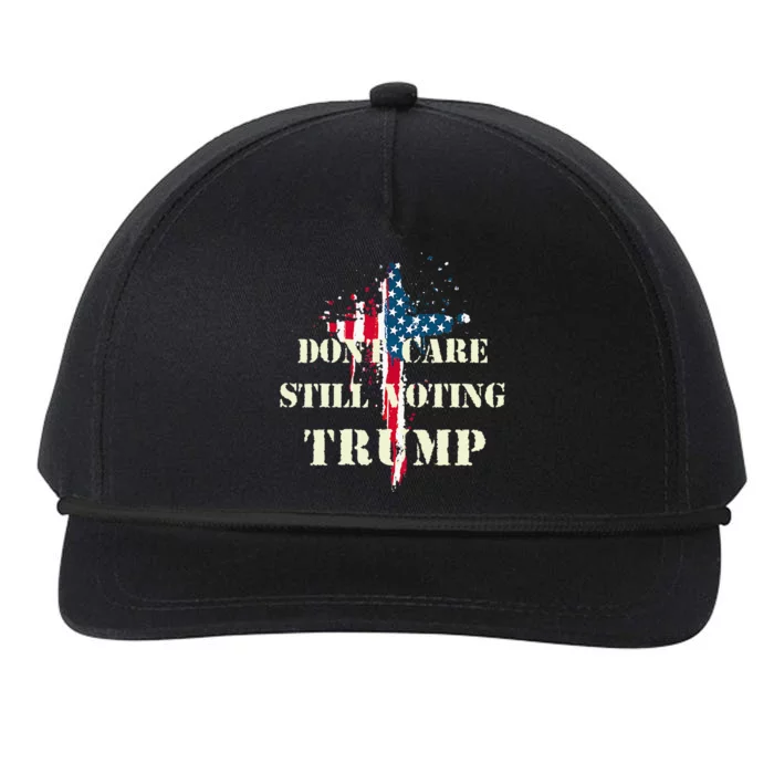 DonT Care Still Voting Trump Patriotic American Flag Snapback Five-Panel Rope Hat