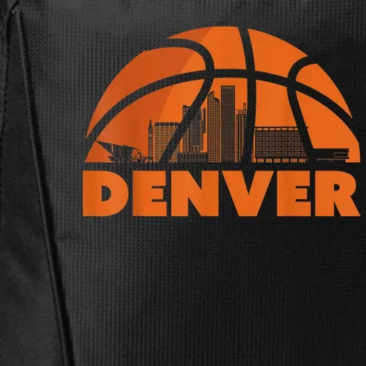 Denver City Skyline Colorado Basketball Fan Jersey City Backpack