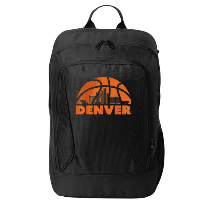 Denver City Skyline Colorado Basketball Fan Jersey City Backpack