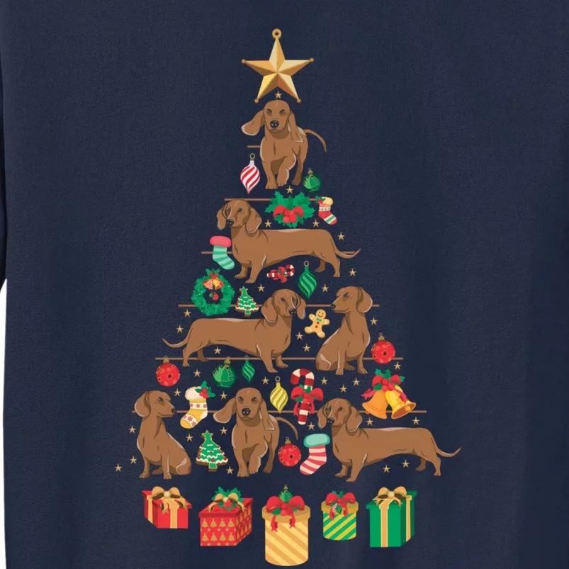 Dachshund Christmas Tree Tall Sweatshirt