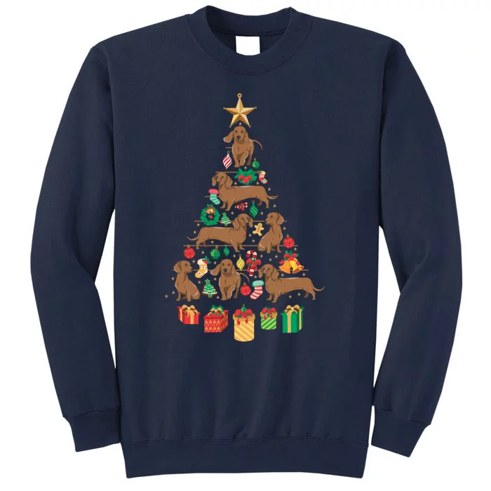 Dachshund Christmas Tree Tall Sweatshirt