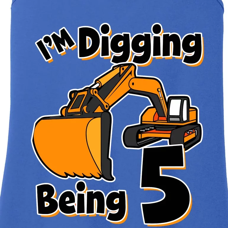 Digger Construction Truck 5th Birthday Truck 5 Year Old Ladies Essential Tank