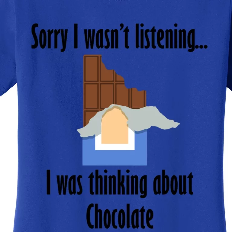 Delicious Chocolate Treats Funny Saying Dark Chocolate Gift Women's T-Shirt