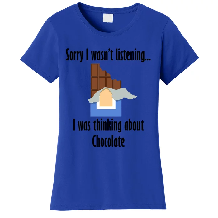 Delicious Chocolate Treats Funny Saying Dark Chocolate Gift Women's T-Shirt